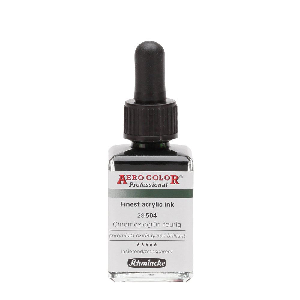 Schmincke Aero Color Airbrush Akrilik Mürekkep 28ml 504 Chromium Oxide Green Brilliant