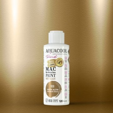 Aquacool Multi Akrilik Boya 120ml 908 Antik Altın