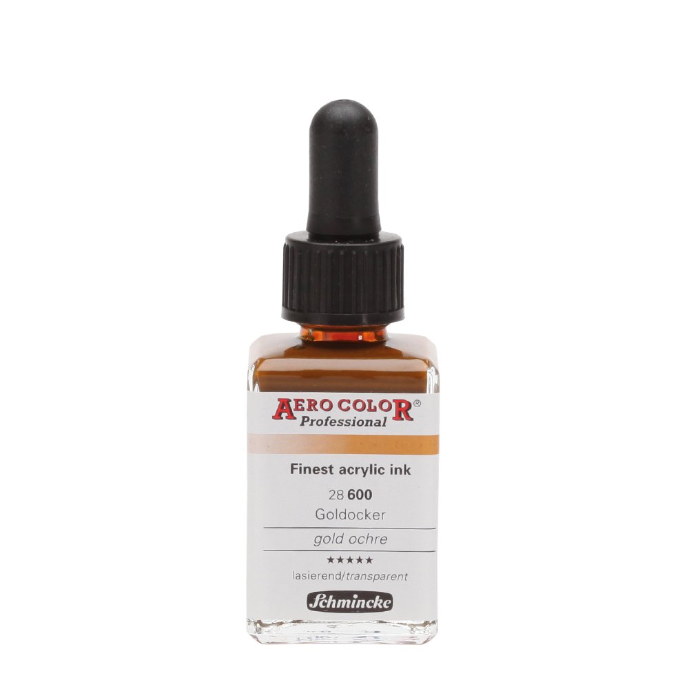 Schmincke Aero Color Airbrush Akrilik Mürekkep 28ml 600 Gold Ochre