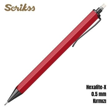 Scrikss Office Versatil Kalem Hexalite-X 0.5mm Kırmızı