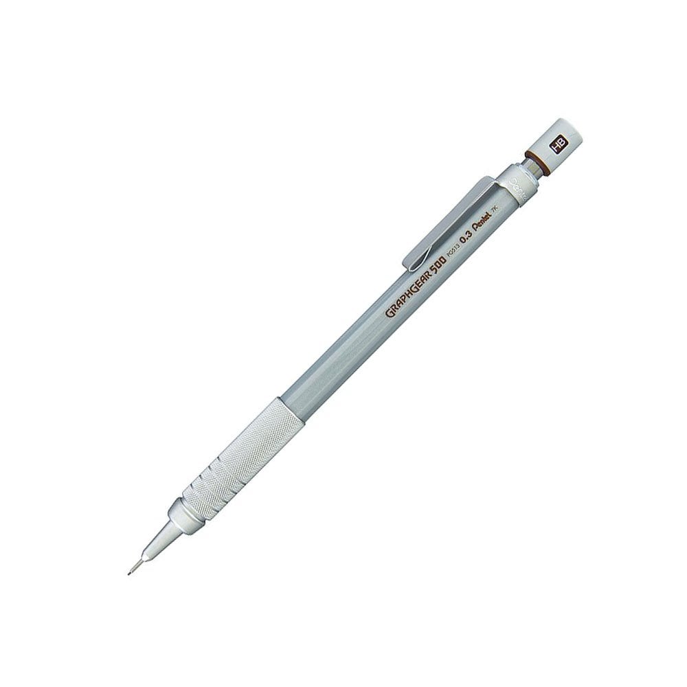 Pentel Versatil Kalem Graphgear 500 0.3mm Gümüş
