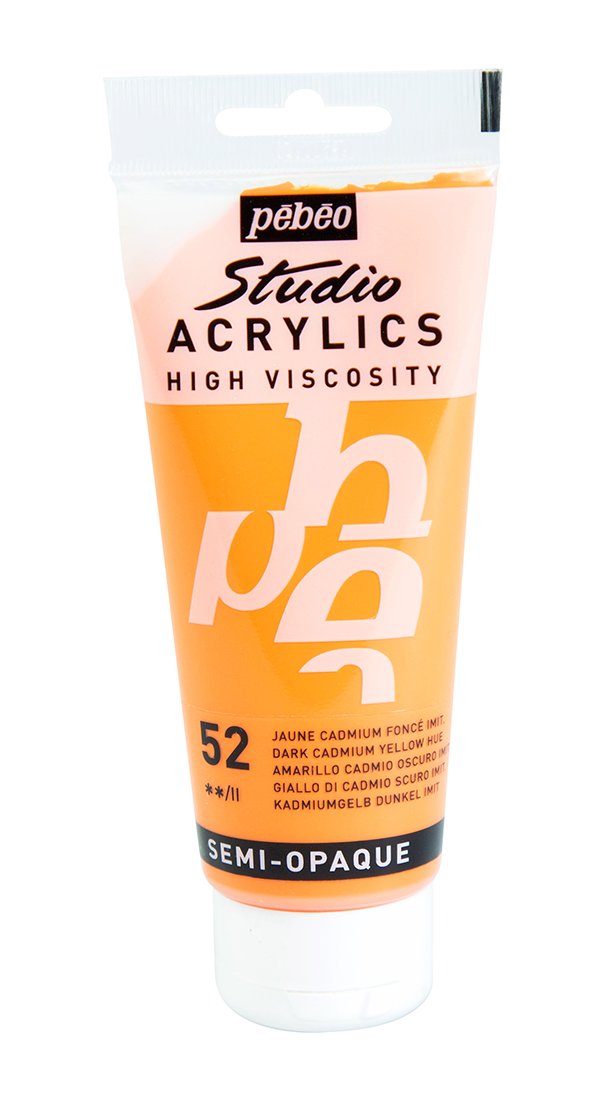 Pebeo Studio Akrilik Boya 100ml 52 Dark Cadmium Yellow Hue