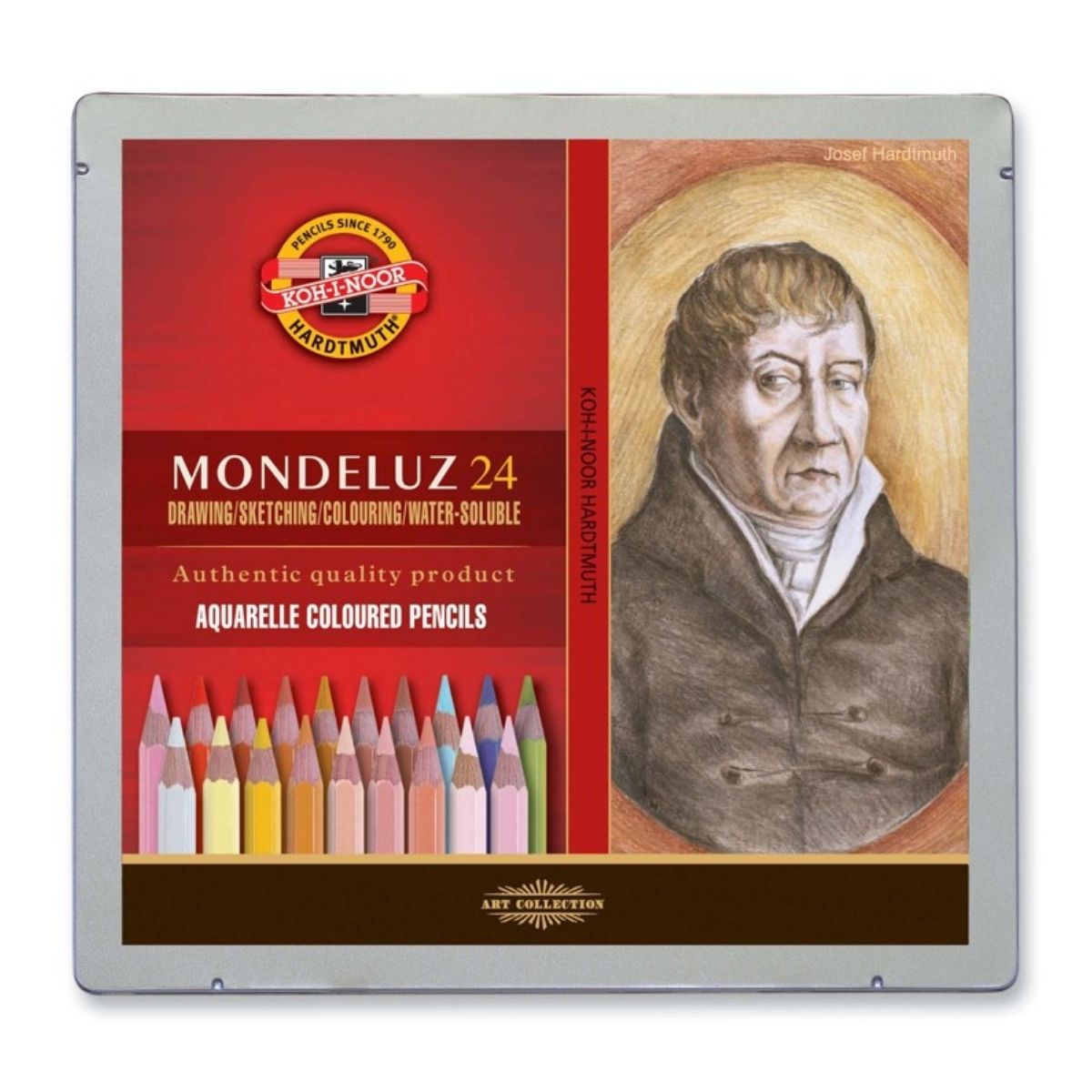 Koh-i Noor Mondeluz Sulu Boya Kalem Seti Metal Kutu Portrait 24lü