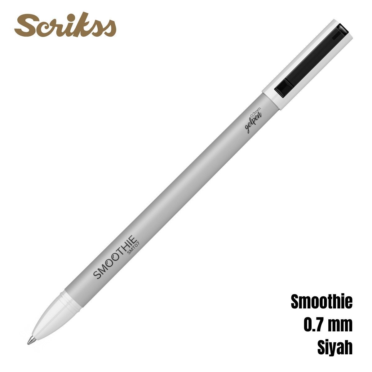 Scrikss Smoothie Jel Kalem 0.7mm Siyah