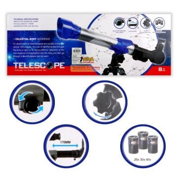 Asya Oyuncak Teleskop 40x Kiti