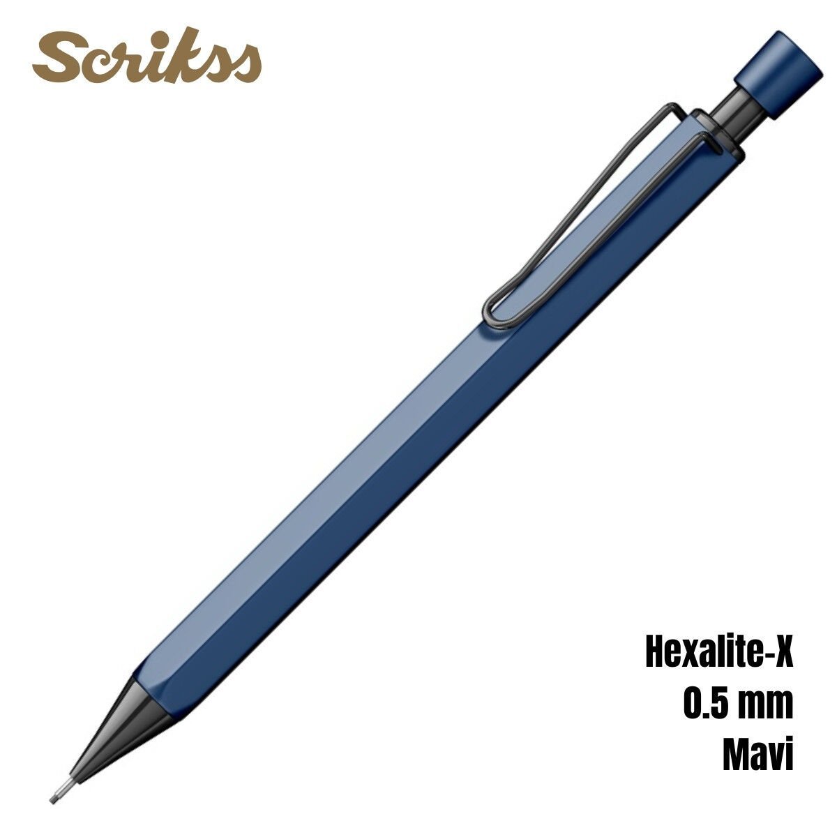 Scrikss Office Versatil Kalem Hexalite-X 0.5mm Mavi