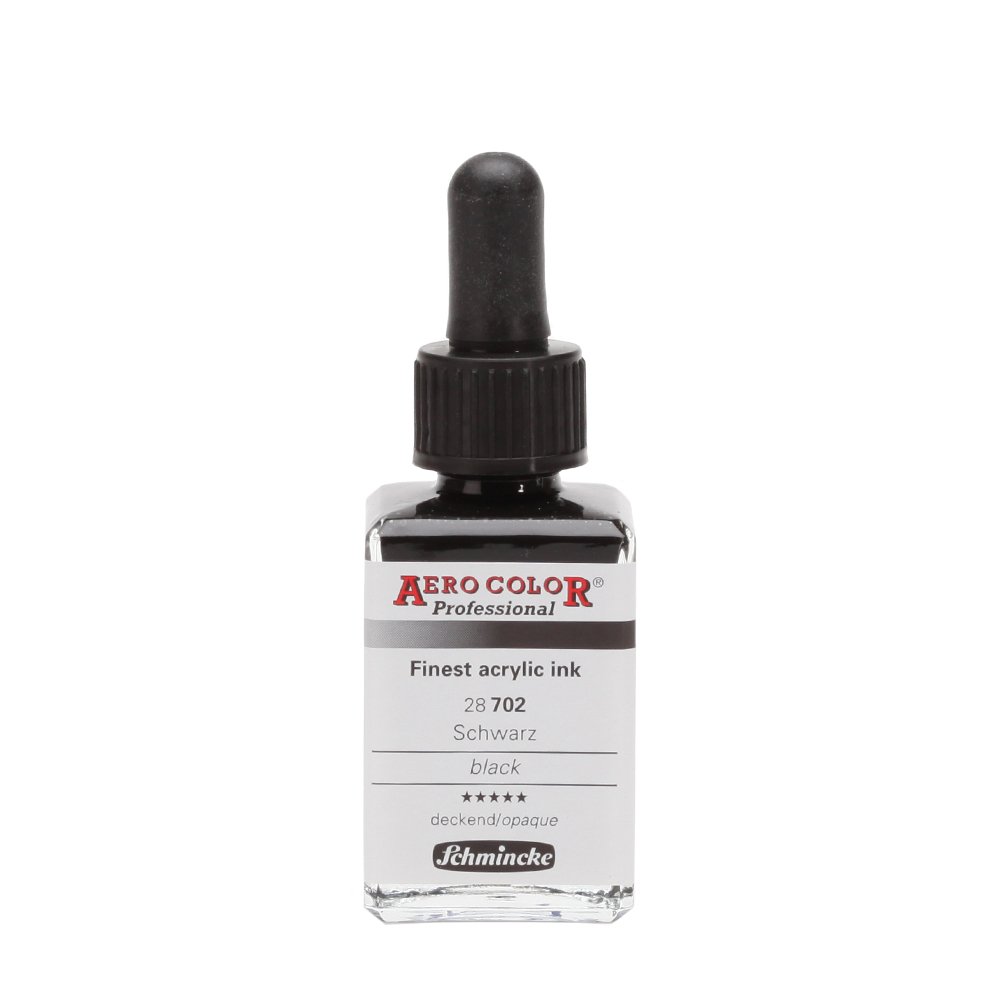 Schmincke Aero Color Airbrush Akrilik Mürekkep 28ml 702 Black
