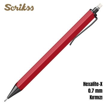 Scrikss Office Versatil Kalem Hexalite-X 0.7mm Kırmızı