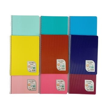 Çınar Uni Note PP Kapak Spiralli Okul Defteri Colormaxi 17x24cm 96yp Kareli
