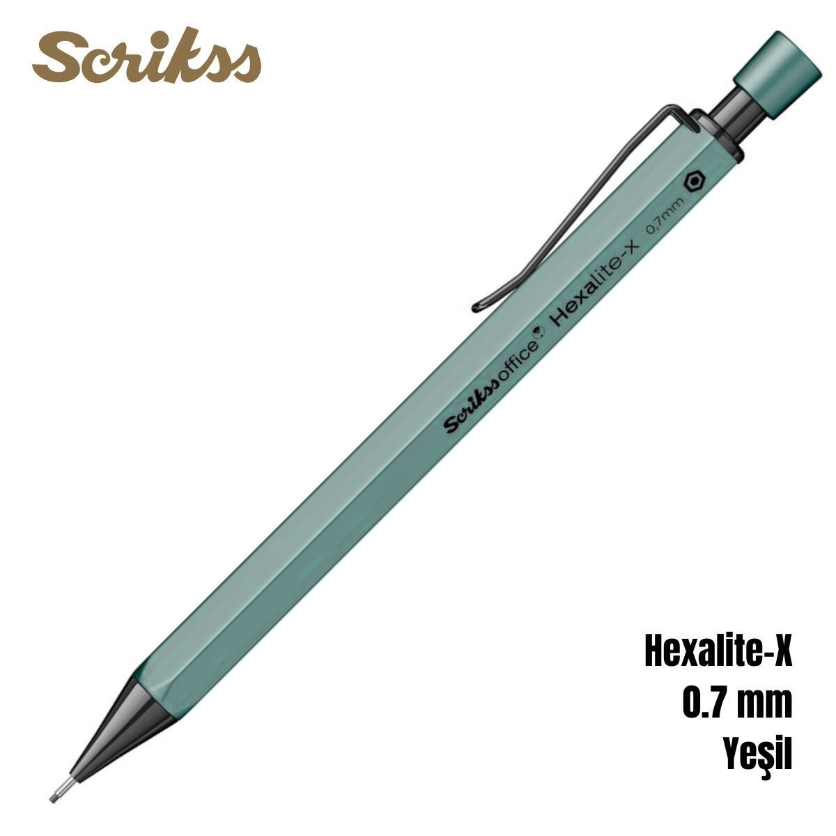 Scrikss Office Versatil Kalem Hexalite-X 0.7mm Yeşil