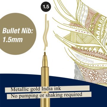 Faber Castell Pitt Artist Pen Çizim Kalemi 1.5mm No 250 Altın