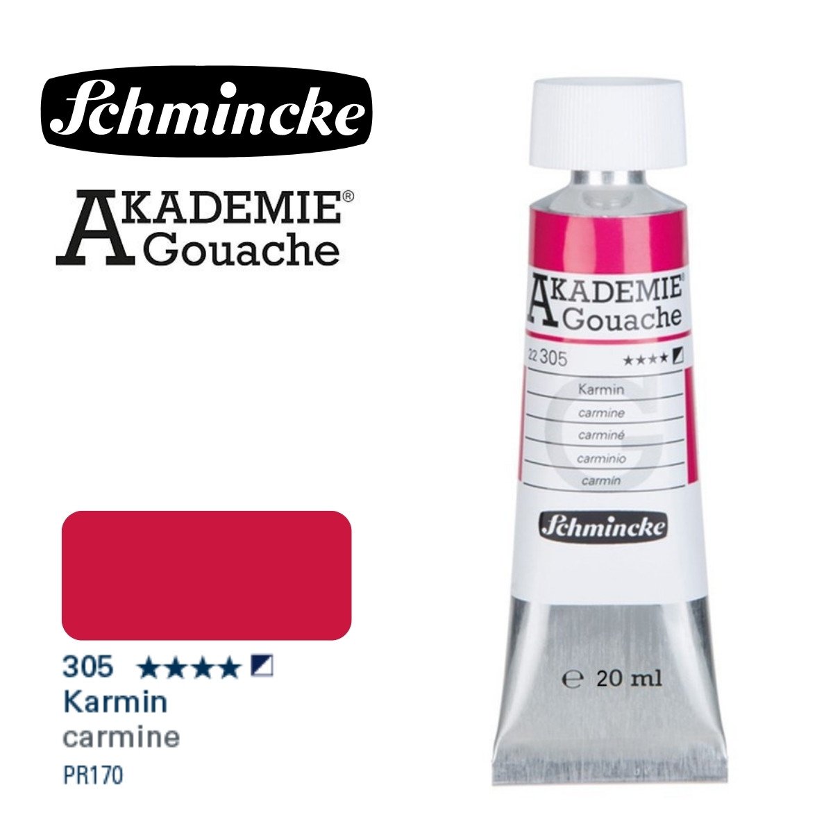 Schmincke Akademie Guaj Boya 20ml 305 Carmine