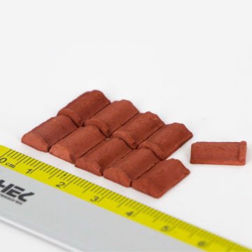 Eshel Maket Minyatür Villa Çatı Kiremit 1/24 1.7x1x0.5cm 200lü