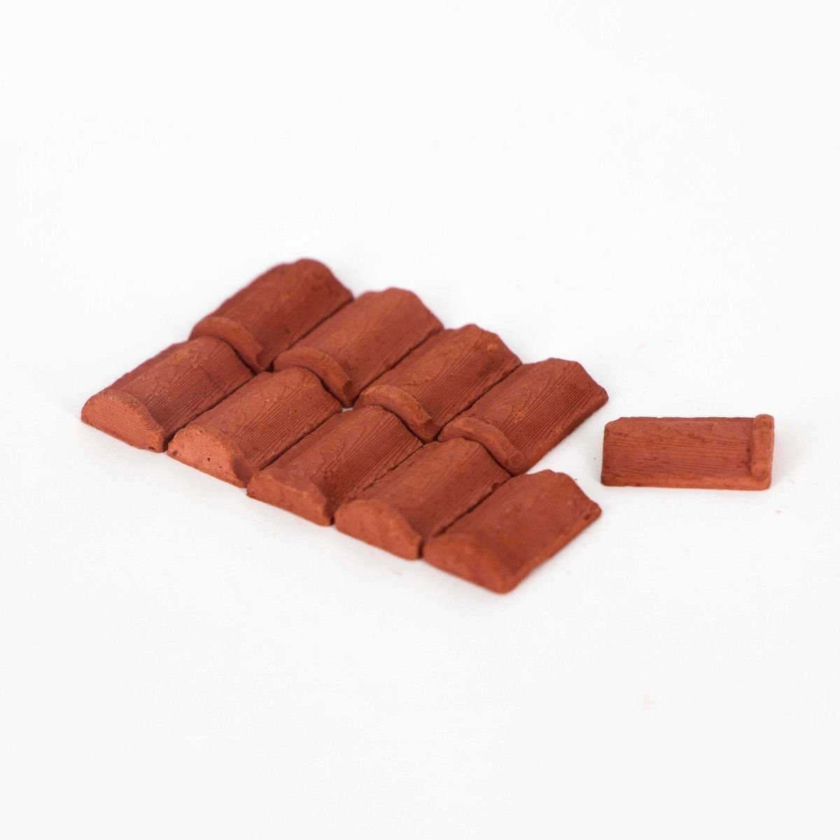 Eshel Maket Minyatür Villa Çatı Kiremit 1/24 1.7x1x0.5cm 200lü