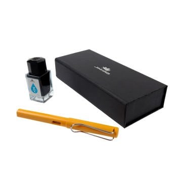 Jinhao Dolma Kalem Seti 15ml Mürekkepli Kutulu Turuncu