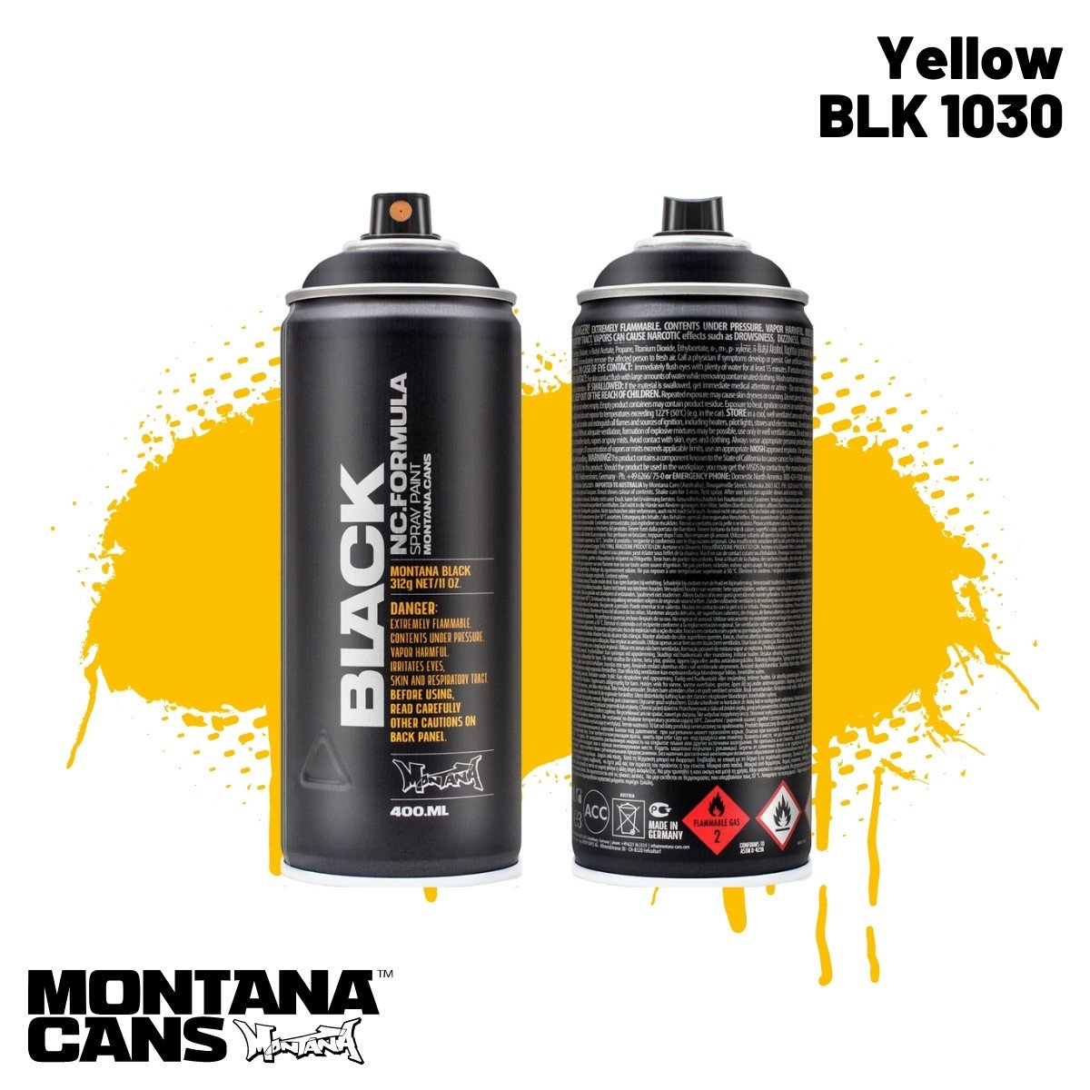 Montana Black Sprey Boya 400ml BLK1030 Yellow