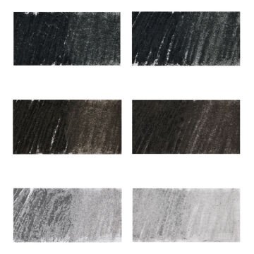 Derwent XL Charcoal Kömür Füzen Blok 6lı Set - Metal Box - Grey Shades
