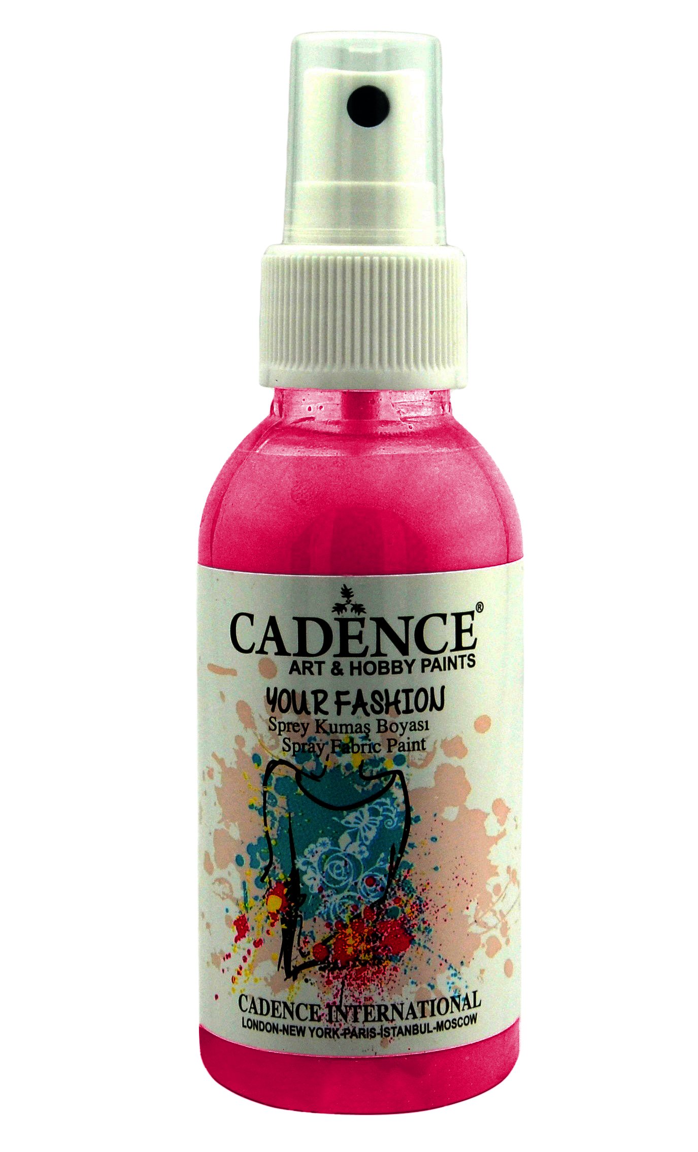 Cadence Your Fashion Sprey Kumaş Boyası 100ml 1104 Fuşya