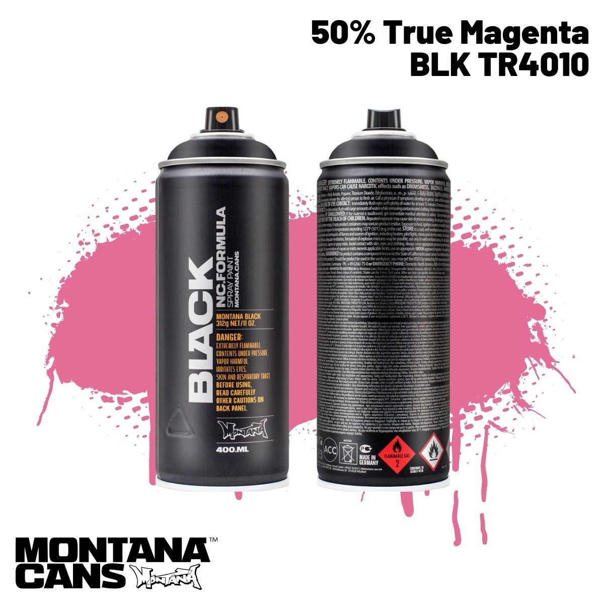 Montana Black Sprey Boya 400ml BLK TR4010 50% True Magenta