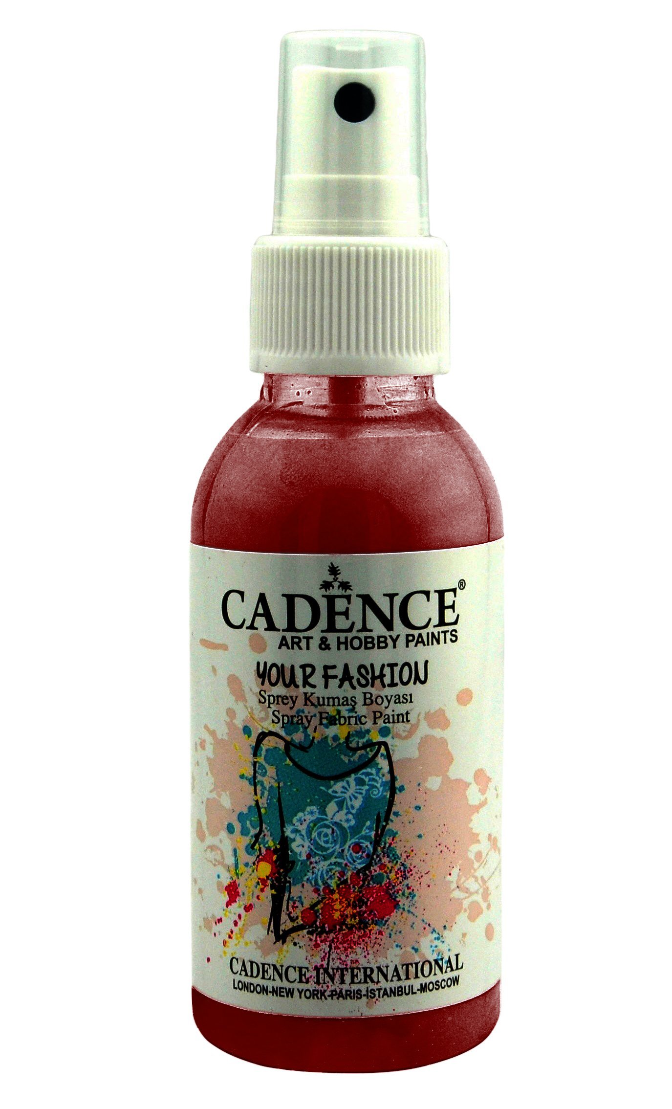 Cadence Your Fashion Sprey Kumaş Boyası 100ml 1106 Crimson