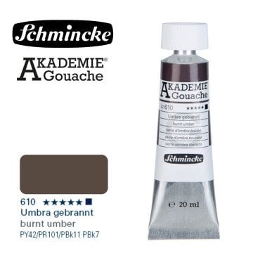 Schmincke Akademie Guaj Boya 20ml 610 Burnt Umber