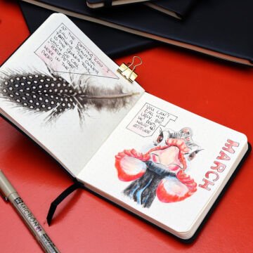 Talens Art Creation Eskiz Bloğu Sert Kapak Dots 80gr 12x12cm 80yp