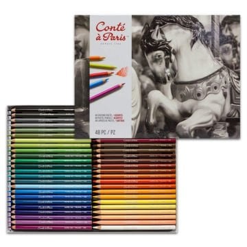 Conté à Paris Pastel Kalem Seti Metal Kutu 48li