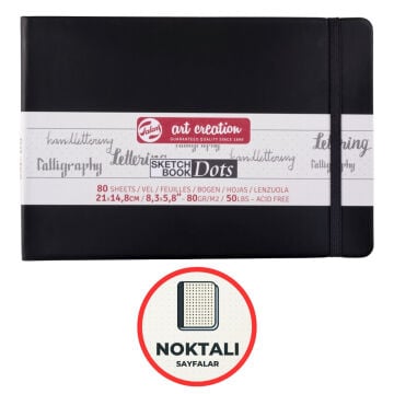 Talens Art Creation Eskiz Bloğu Sert Kapak Dots 80gr 21x14.8cm 80yp