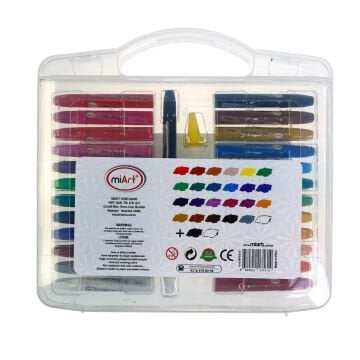 miArt Pastel Boya 24+2 Renk Çantalı