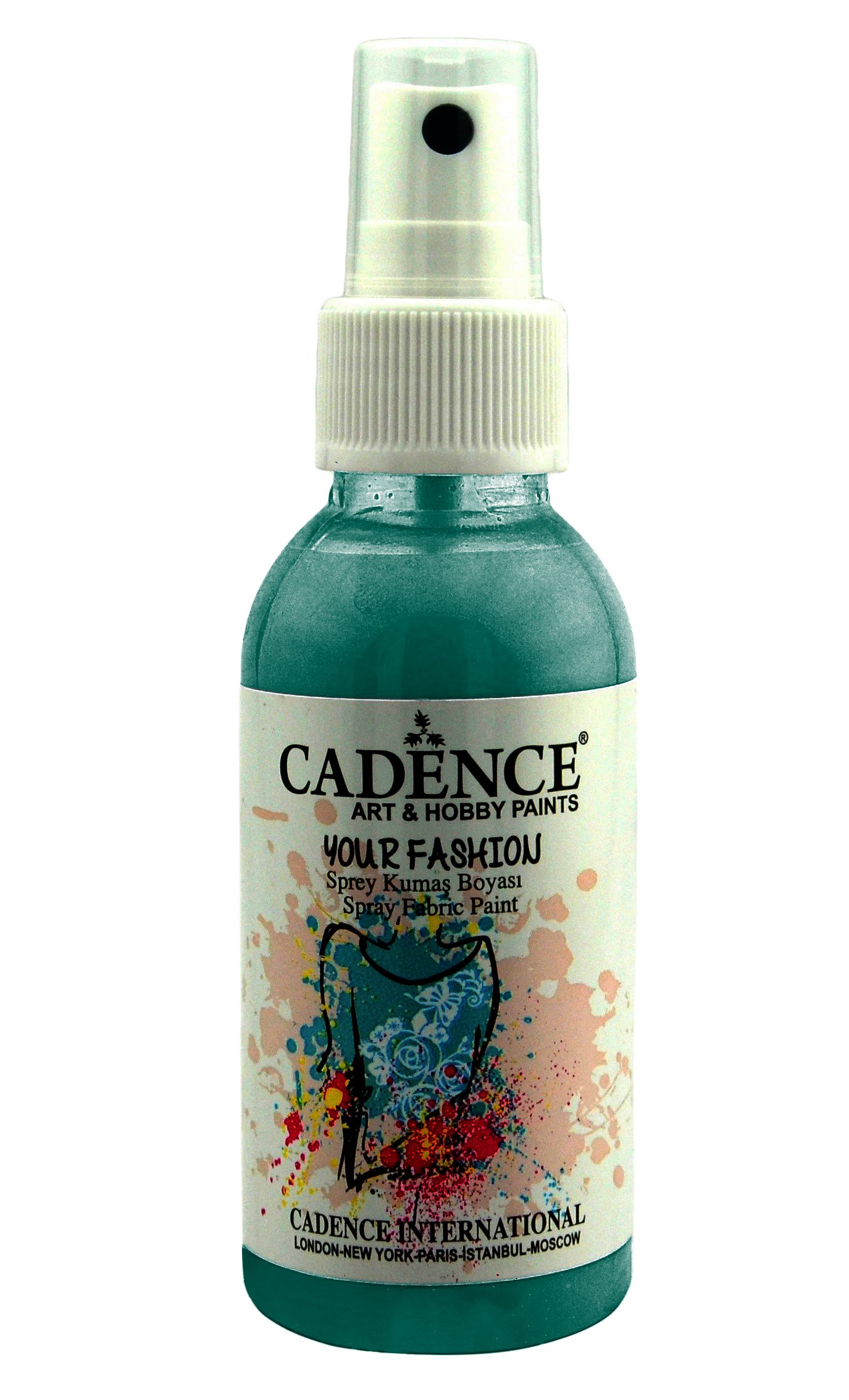 Cadence Your Fashion Sprey Kumaş Boyası 100ml 1111 Yeşil