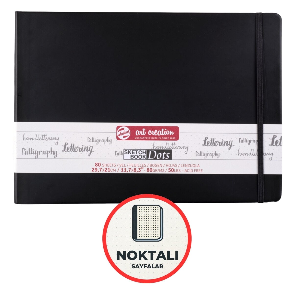 Talens Art Creation Eskiz Bloğu Sert Kapak Dots 80gr 29.7x21cm 80yp