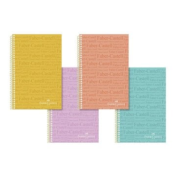 Faber Castell PP Kapak Spiralli Okul Defteri Typo A4 120yp Çizgili