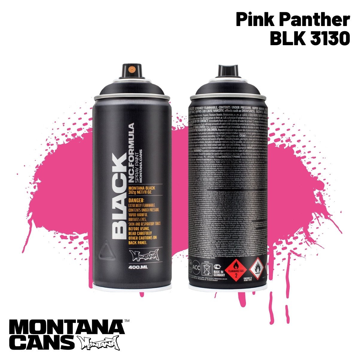 Montana Black Sprey Boya 400ml BLK3130 Pink Panther