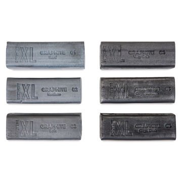 Derwent XL Charcoal Kömür Füzen Blok 6lı Set - Metal Box