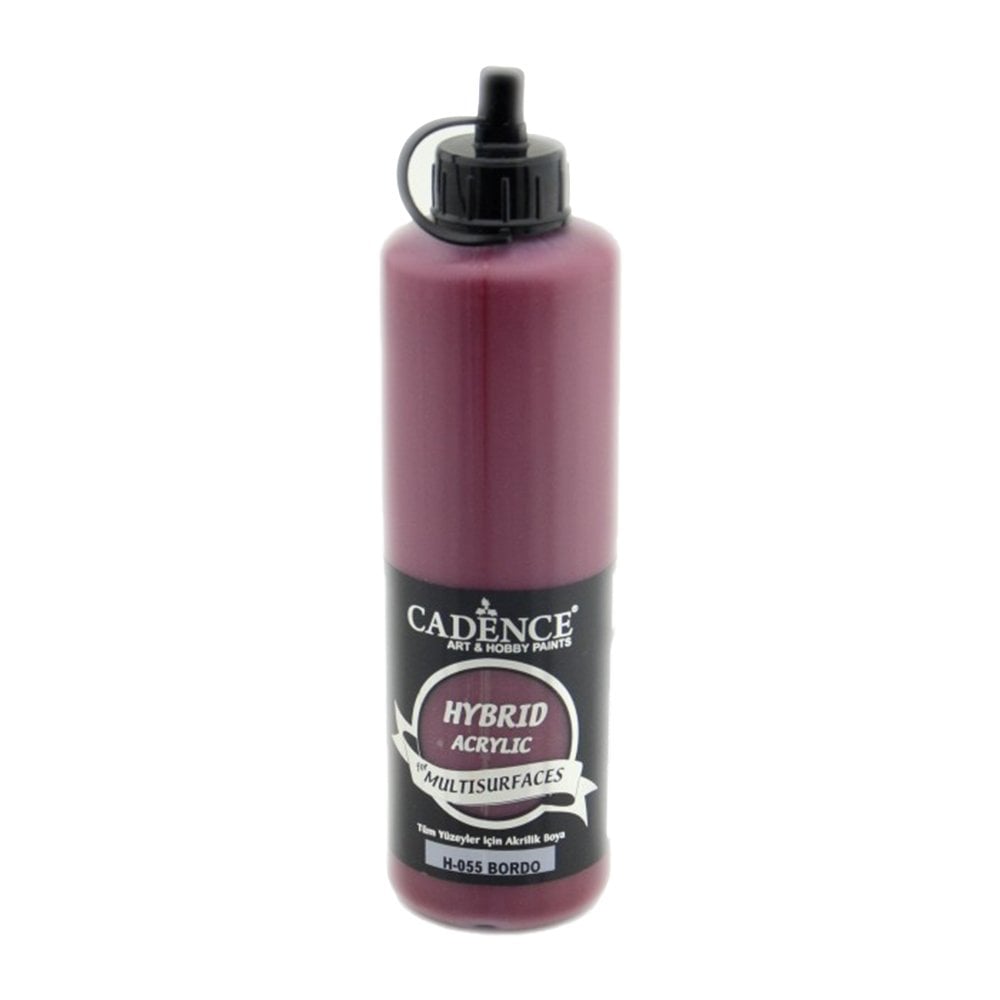 Cadence Akrilik Boya Hybrid Multisurface 500ml H055 Bordo