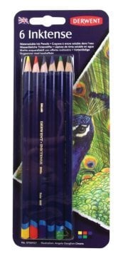 Derwent Inktense Mürekkep Bazlı Aquarel Boya Kalemi 6lı Blister