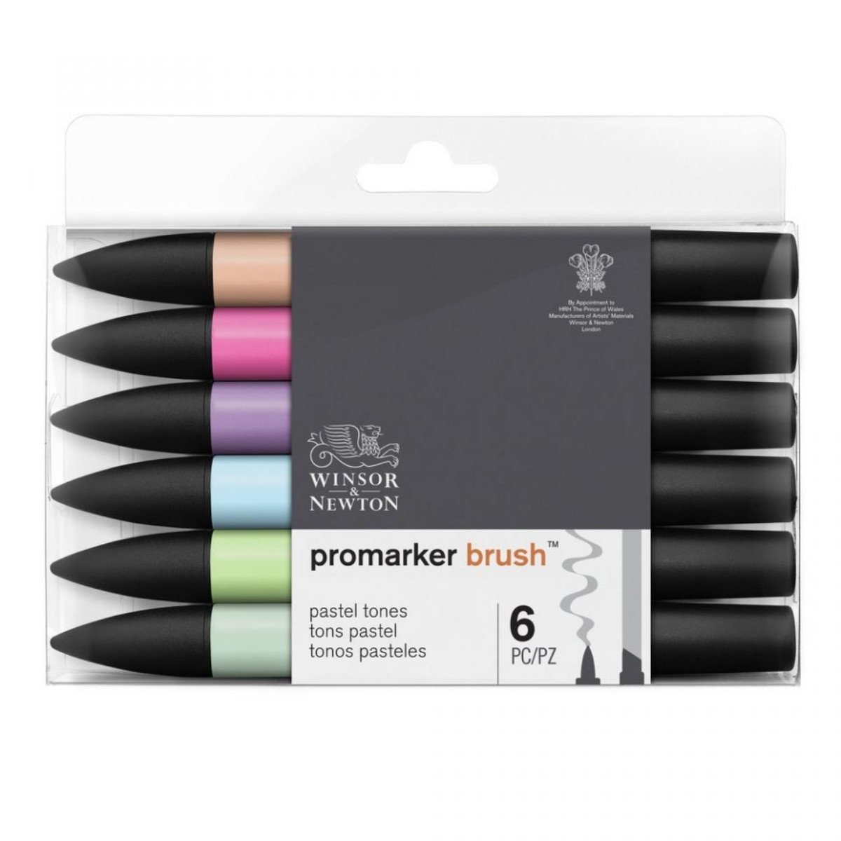 Winsor Newton Promarker Brush Pastel Tonları 6lı
