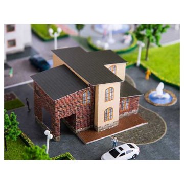Eshel Maket Üç Boyutlu Tuğla Villa Puzzle 1/100 Ekonomik