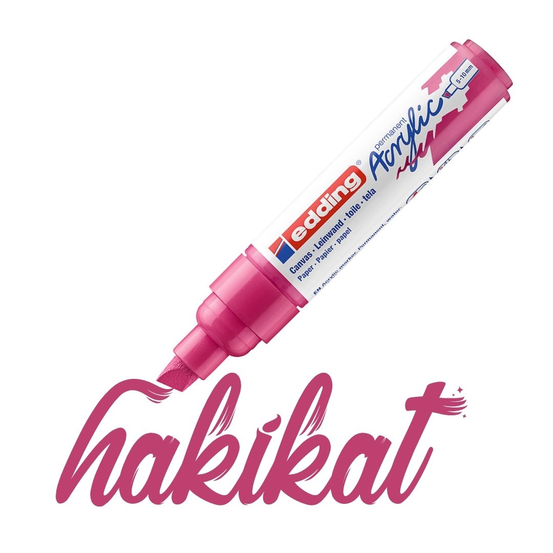 Edding 5000 Akrilik Markör 5-10mm Kesik Uç Telemagenta