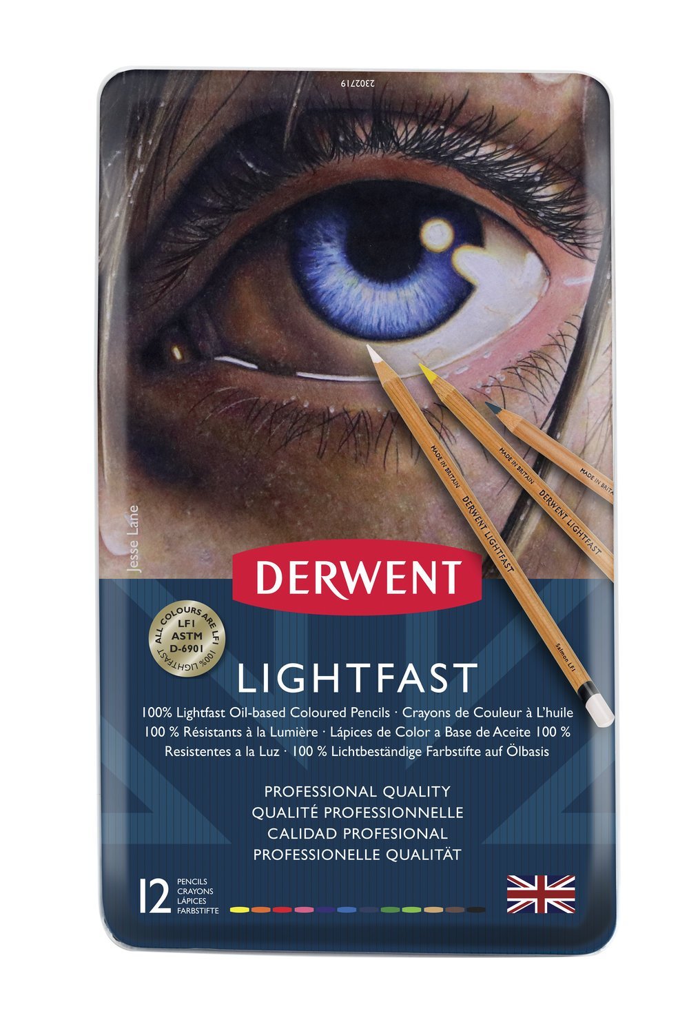 Derwent Lightfast 12 Renk Boya Kalemi Teneke Kutu 2302719