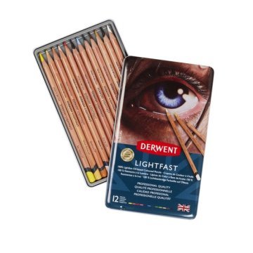 Derwent Lightfast 12 Renk Boya Kalemi Teneke Kutu 2302719