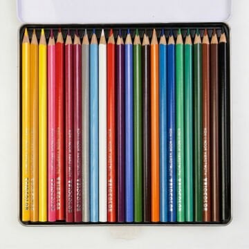 Koh-i Noor TriocolorJumbo 3 Renkli Kuru Boya Kalem Seti 24lü Metal Kutu