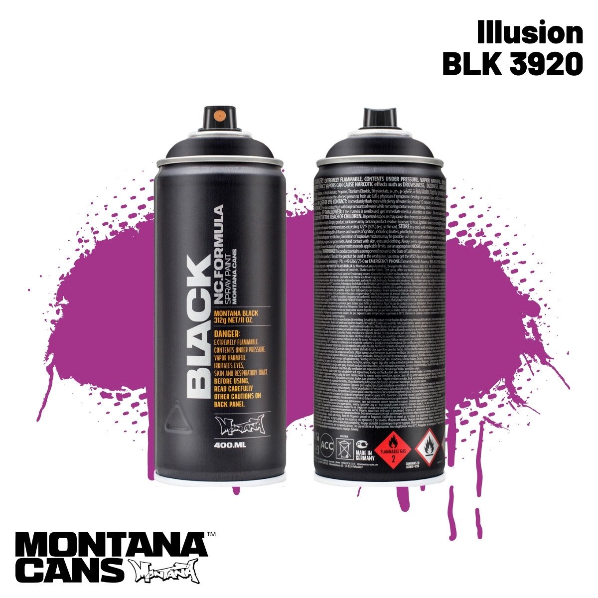 Montana Black Sprey Boya 400ml BLK3920 Illusion