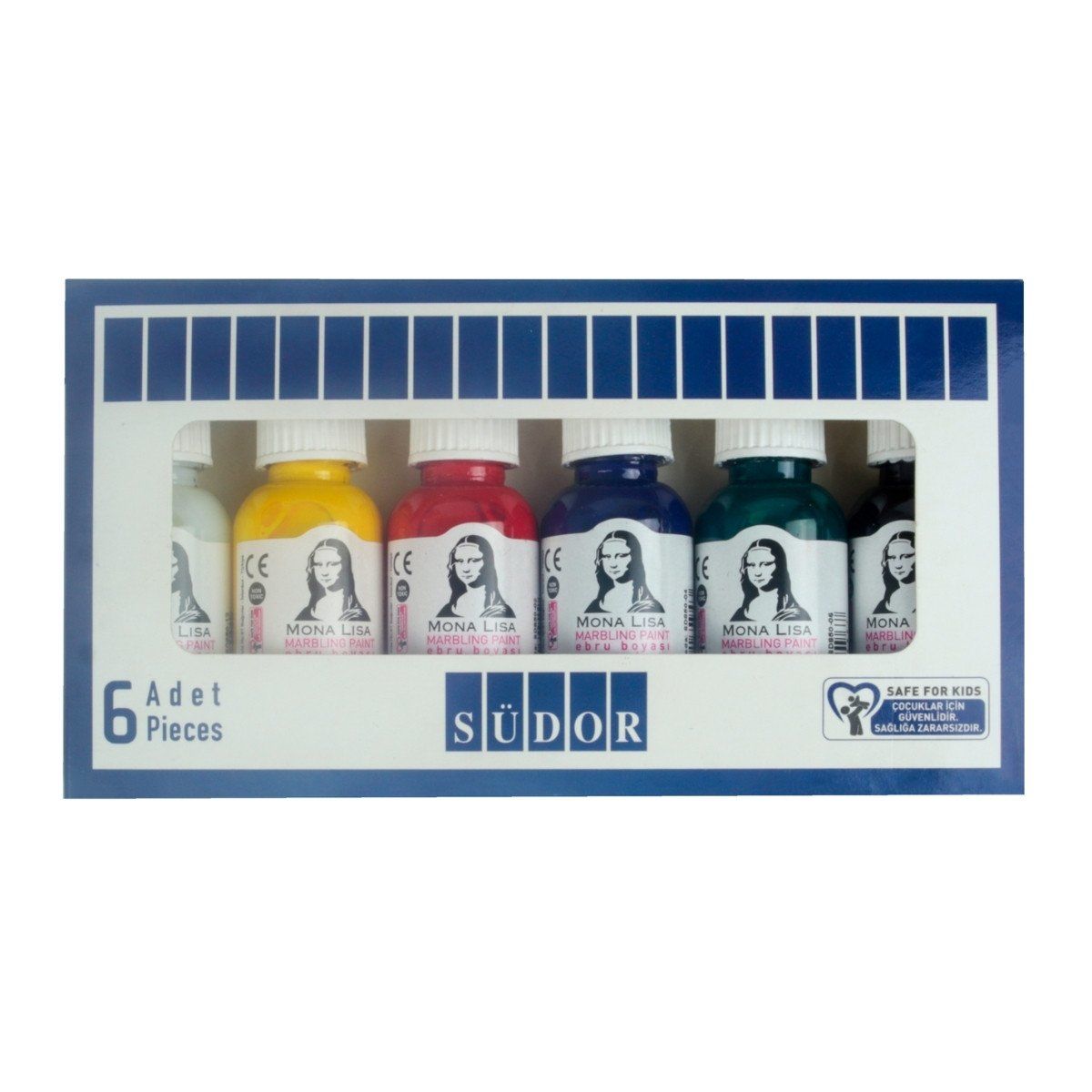 Südor Ebru Boyası Set 10x25ml Damlalıklı