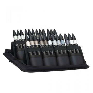 Winsor Newton Promarker Set Black & Greys (24 x Siyah Gri Tonları Çantalı)