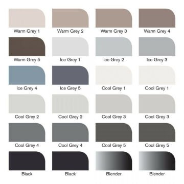 Winsor Newton Promarker Set Black & Greys (24 x Siyah Gri Tonları Çantalı)