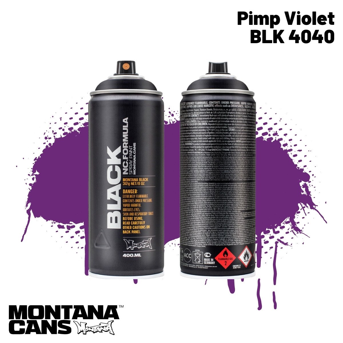 Montana Black Sprey Boya 400ml BLK4040 Pimp Violet