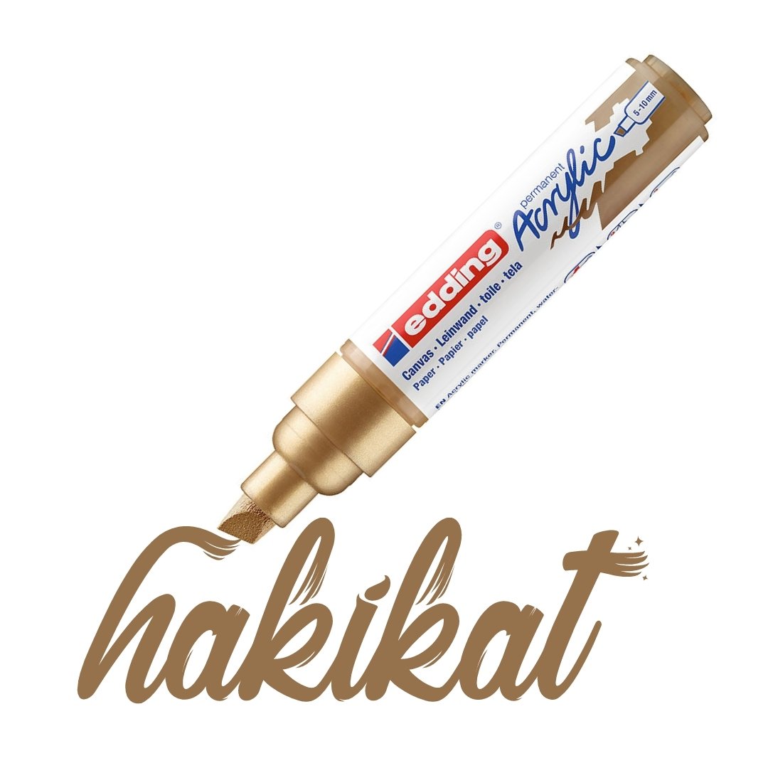 Edding 5000 Akrilik Markör 5-10mm Kesik Uç Altın