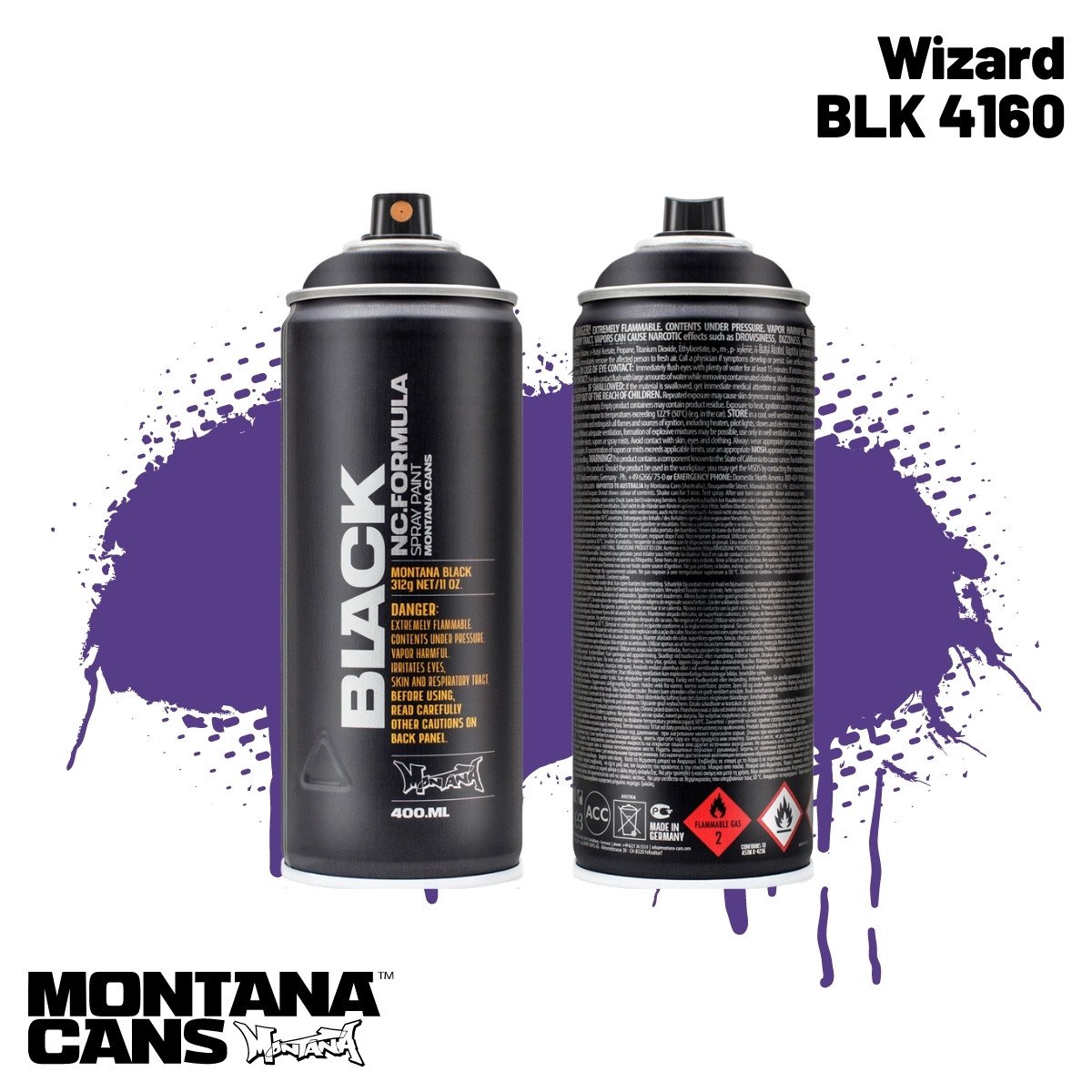 Montana Black Sprey Boya 400ml BLK4160 Wizard