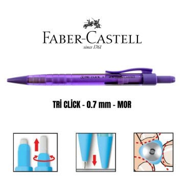 Faber-Castell Tri Click Versatil 0.7mm Mor